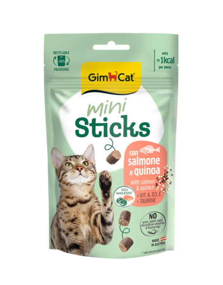 Gimcat Mini Sticks con Salmone e Quinoa 50g Gimcat Mini Sticks con Salmone e Quinoa 50g